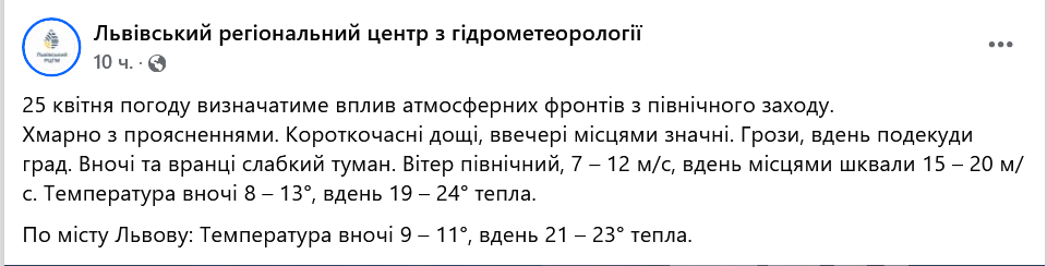 У Львові оголосили штормове попередження — прогноз погоди завтра - фото 1